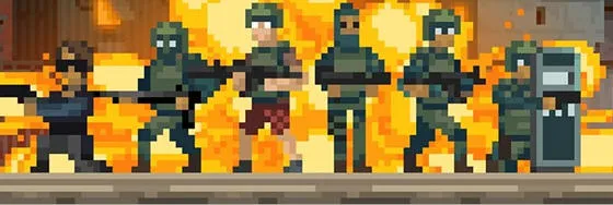 破门而入:行动小队 v1.2.4 安卓中文版 复古画风横版动作游戏 70M-嗨玩社