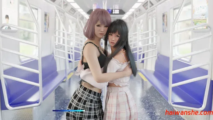 电车上的个性女孩 官方中文版 互动SLG游戏 2.5G